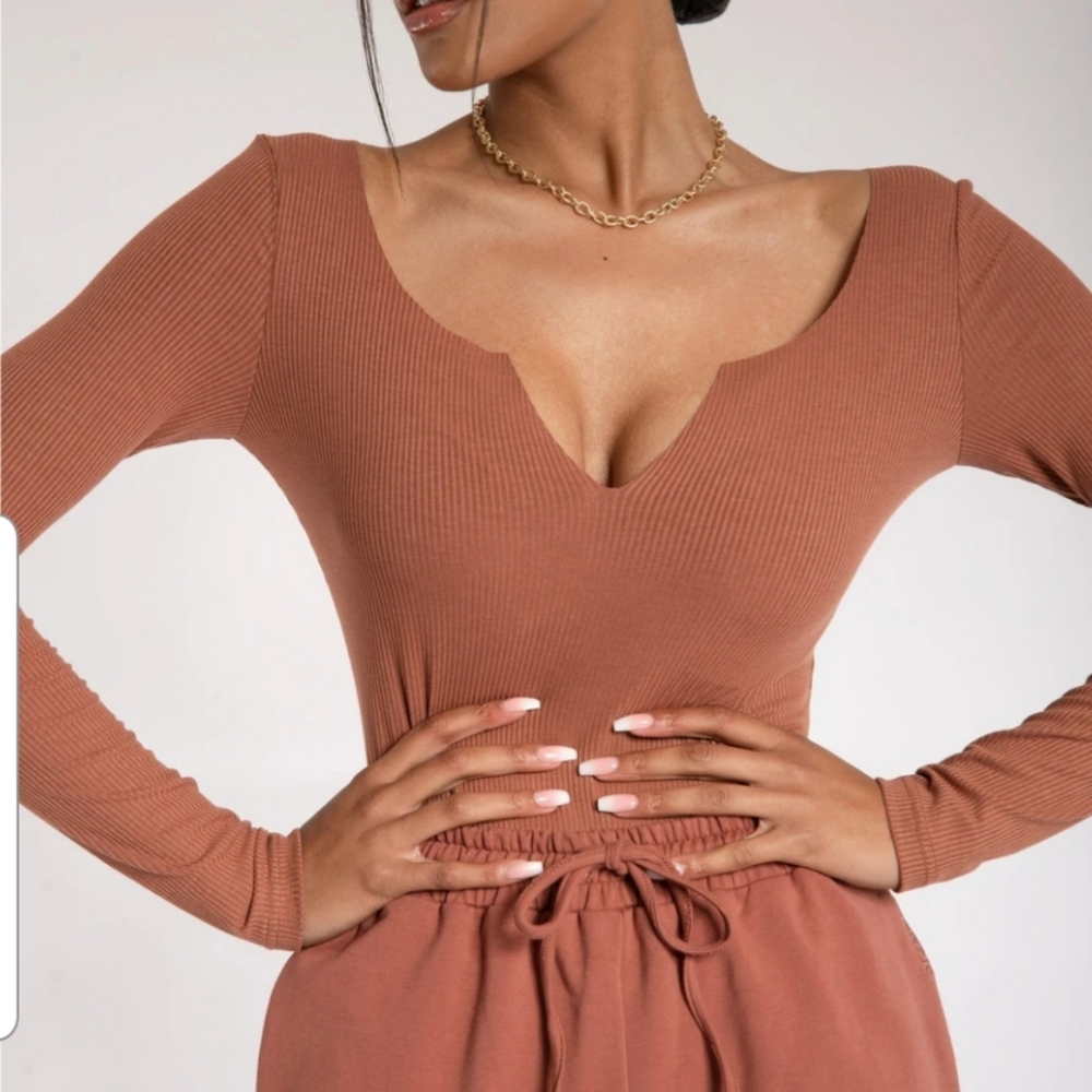 Longsleeve ribbed bodysuit